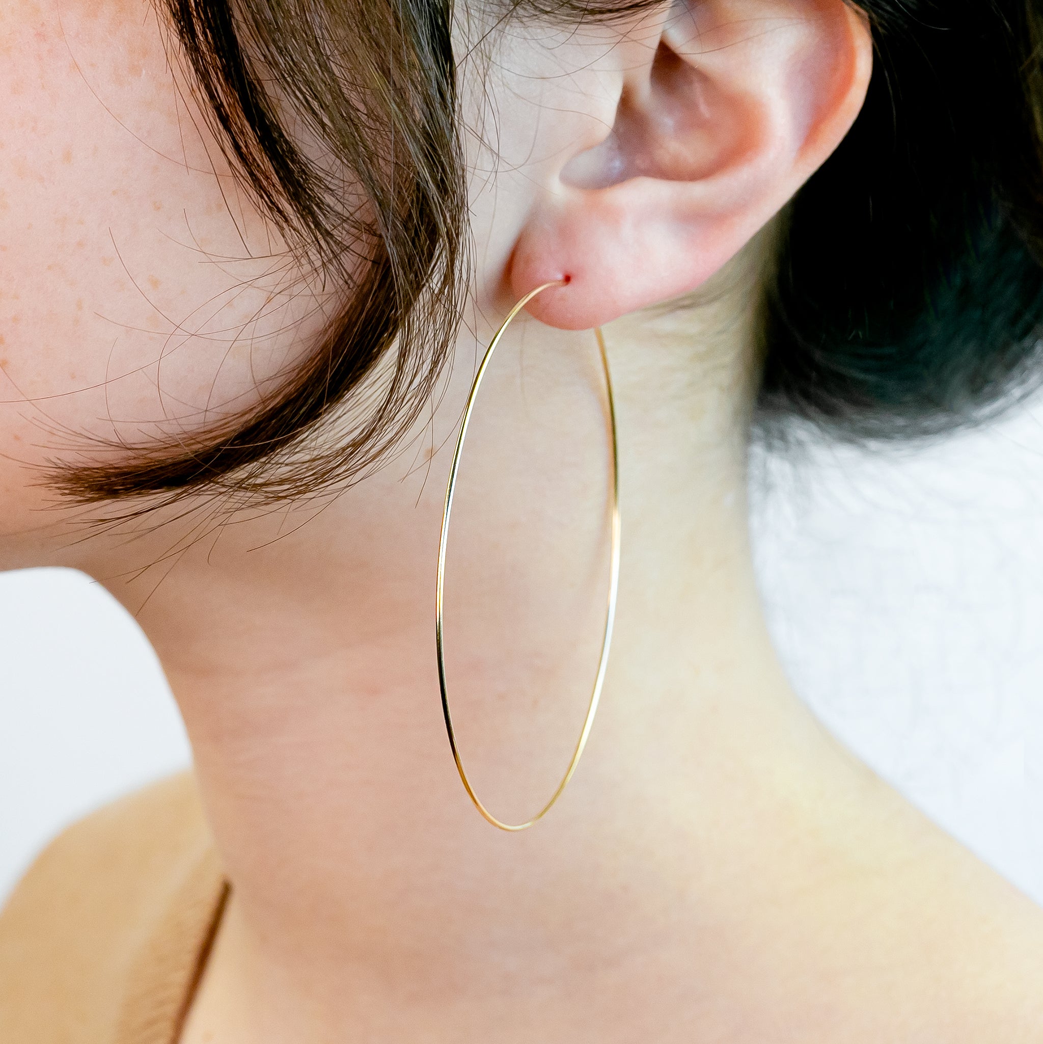 Medium jhumka dangling Large Hoop Earrings – Simpliful Jewelry
